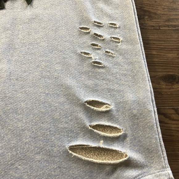 Embroidered flower appliqué distressed dress - Picture 2 of 14